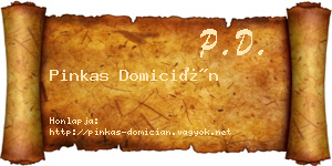 Pinkas Domicián névjegykártya