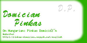 domician pinkas business card